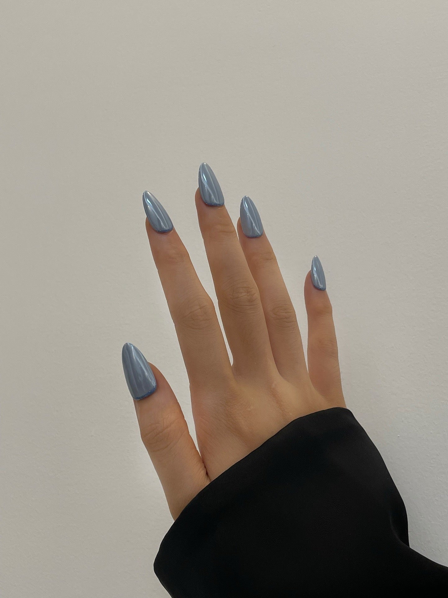 Baby Blue Shining Powder Press on Nail - Laura MarlaPress on Nail