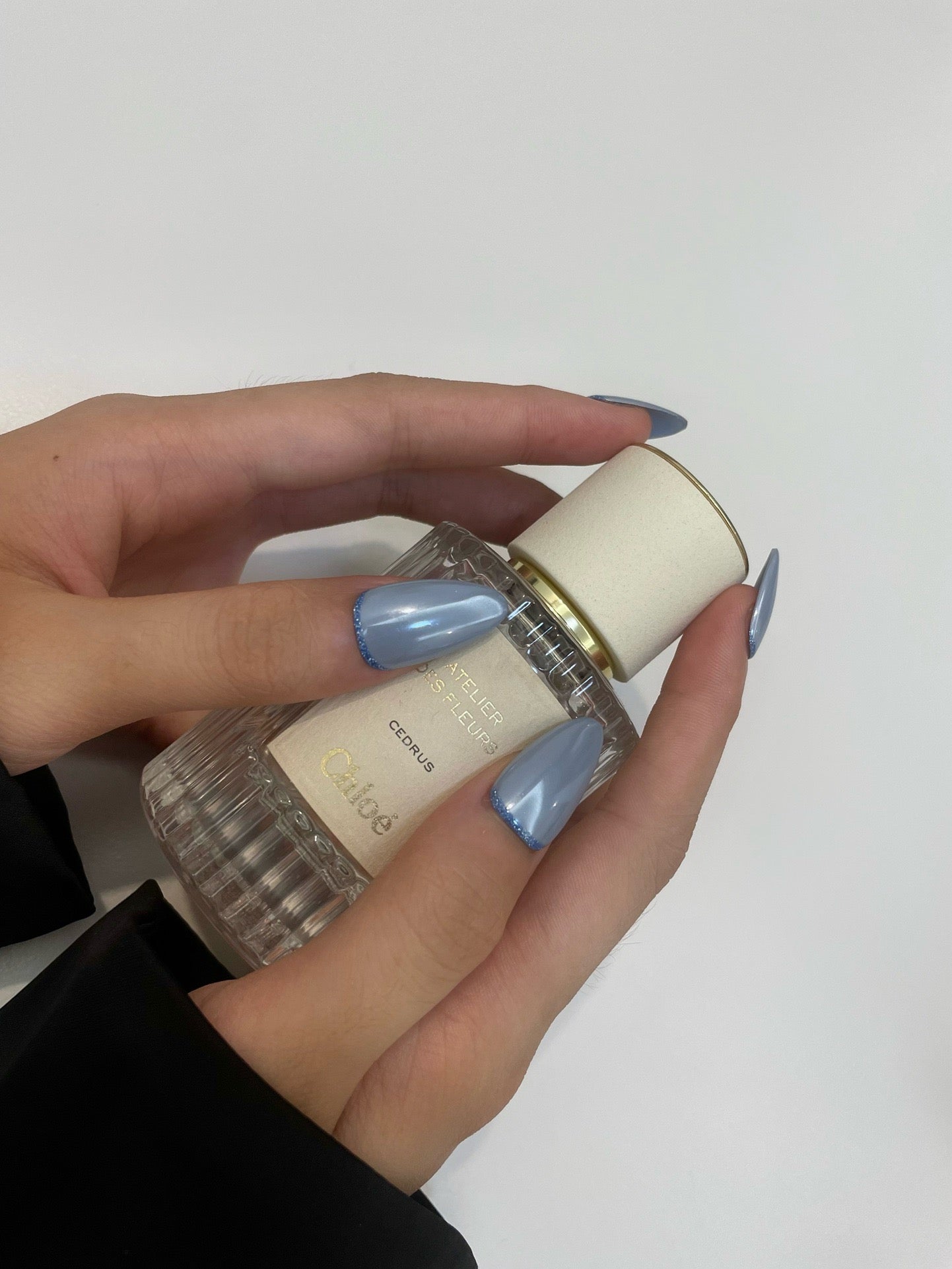 Baby Blue Shining Powder Press on Nail - Laura MarlaPress on Nail