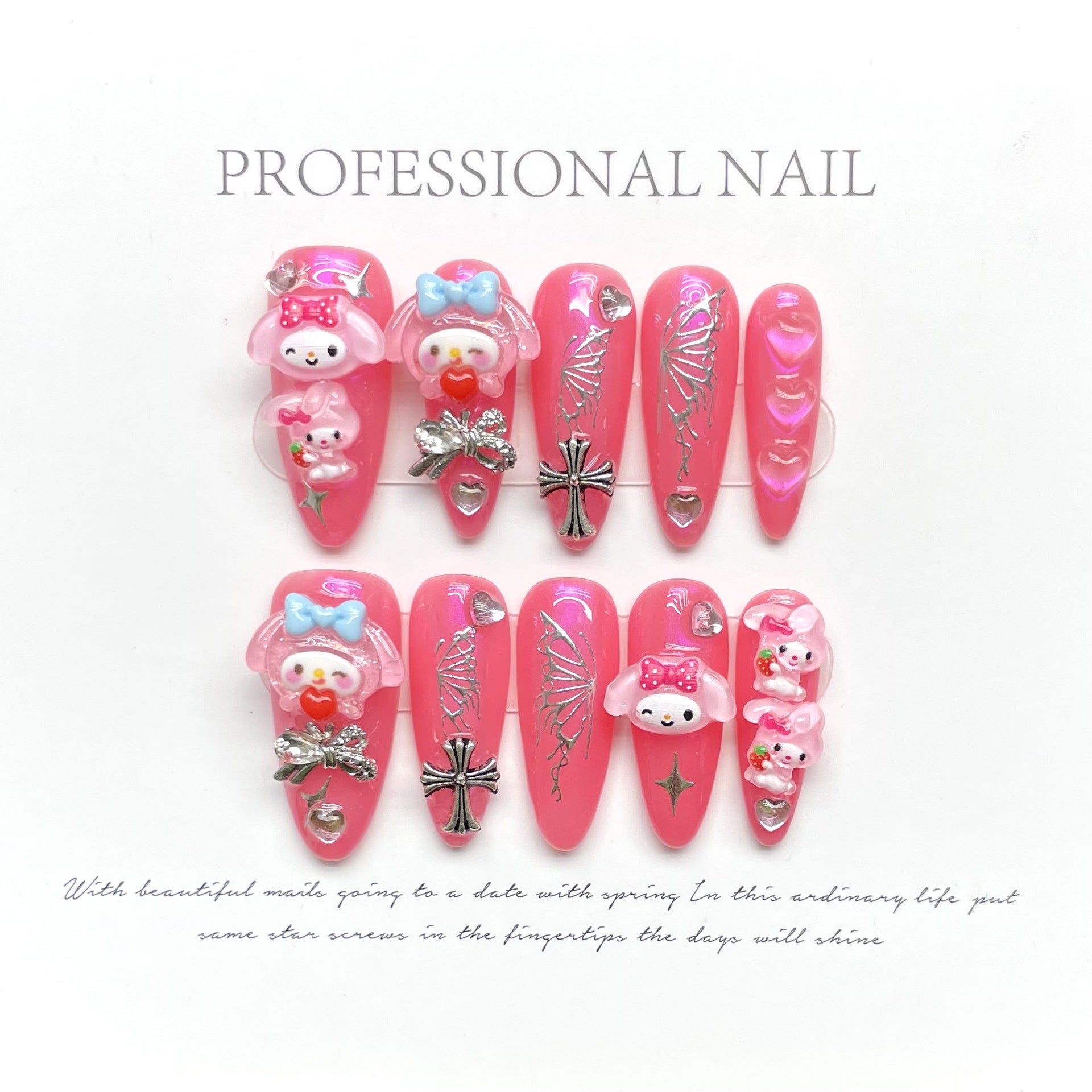 Cyberpunk Chrome Chain Press on Nail - Laura MarlaPress on Nail