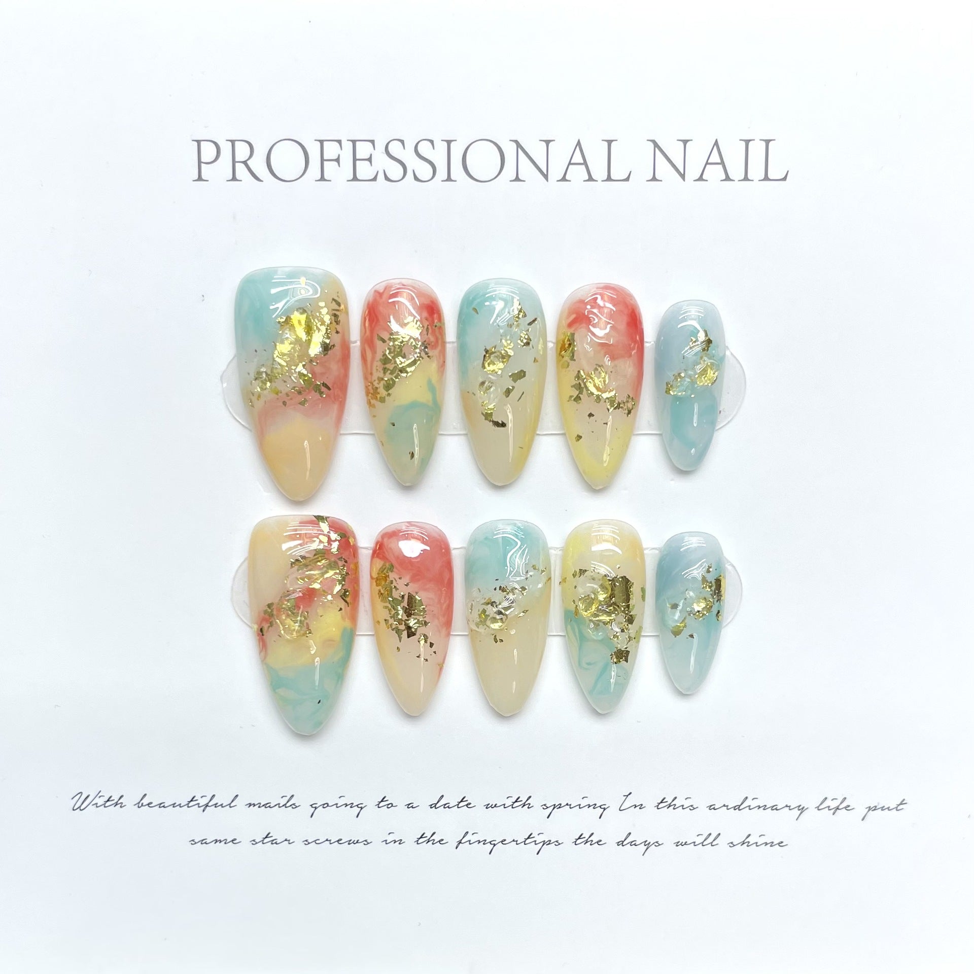 Halo Stained Dopamine Gilding Press on Nail - Laura MarlaPress on Nail