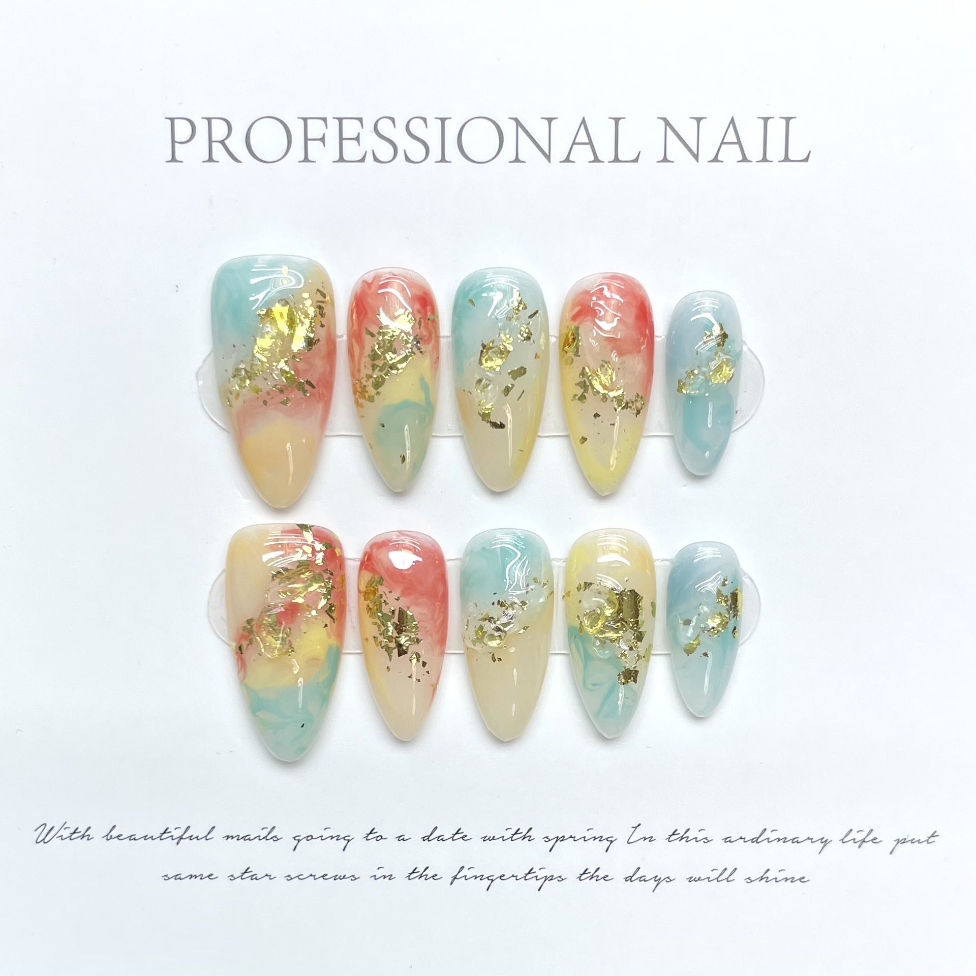 Halo Stained Dopamine Gilding Press on Nail - Laura MarlaPress on Nail
