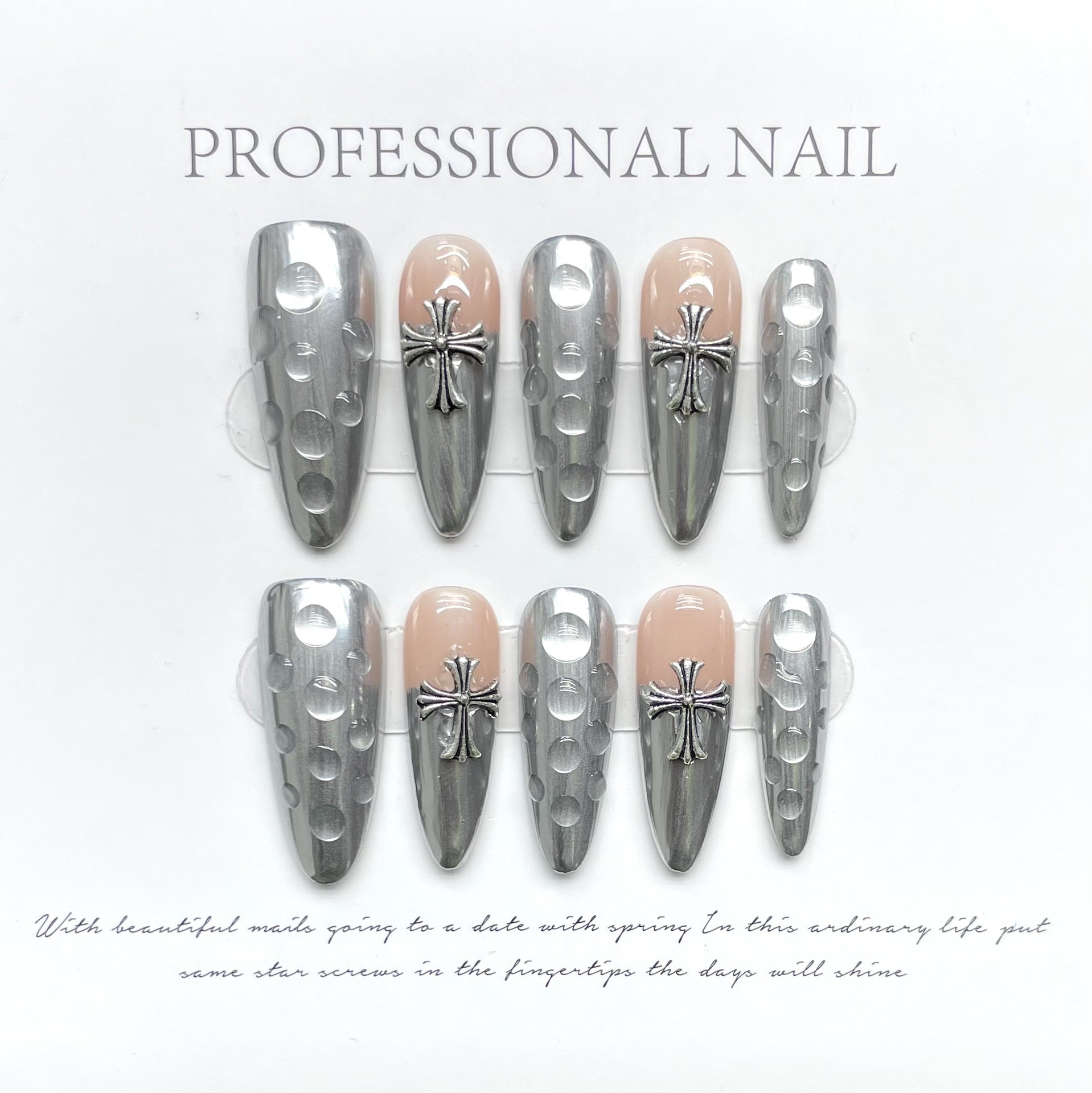 Water Drop Punk Goth Press on Nail - Laura MarlaPress on Nail