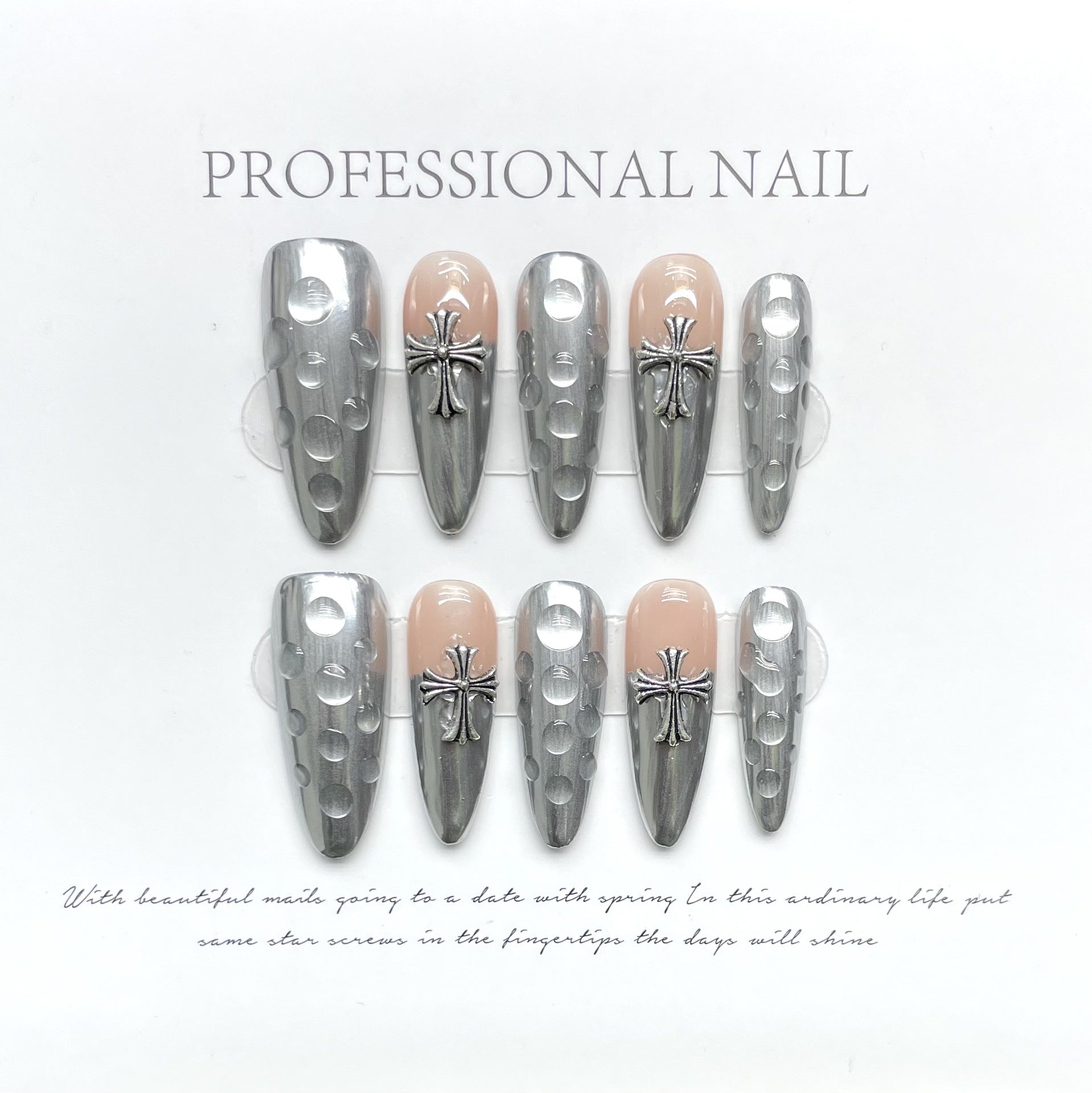 Water Drop Punk Goth Press on Nail - Laura MarlaPress on Nail